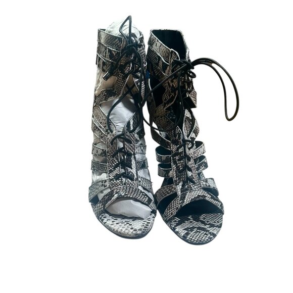 NWT CSP Shoewear and Clothing Lace Up Python Hydra Heels RARE - Size 39 - Picture 6 of 11